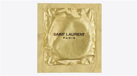 saint laurent condom wrappers.